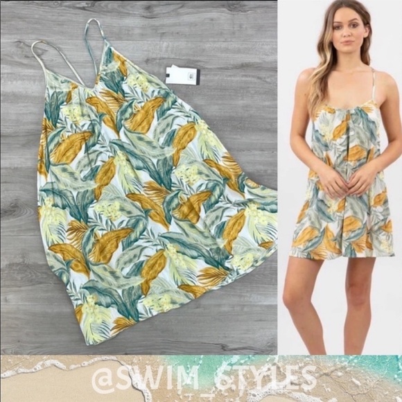 ☀️RIP CURL☀️ TROPIC SOL DRESS COVER UP - Picture 1 of 14